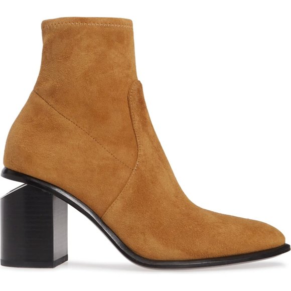 $700 ALEXANDER WANG Anna Stretch SOCK Bootie CAMEL BROWN 40.5 (JB3) - Picture 1 of 7